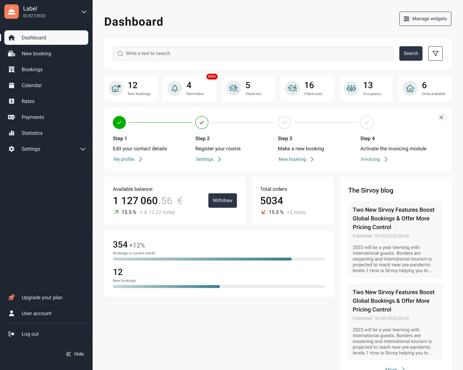 Dashbord