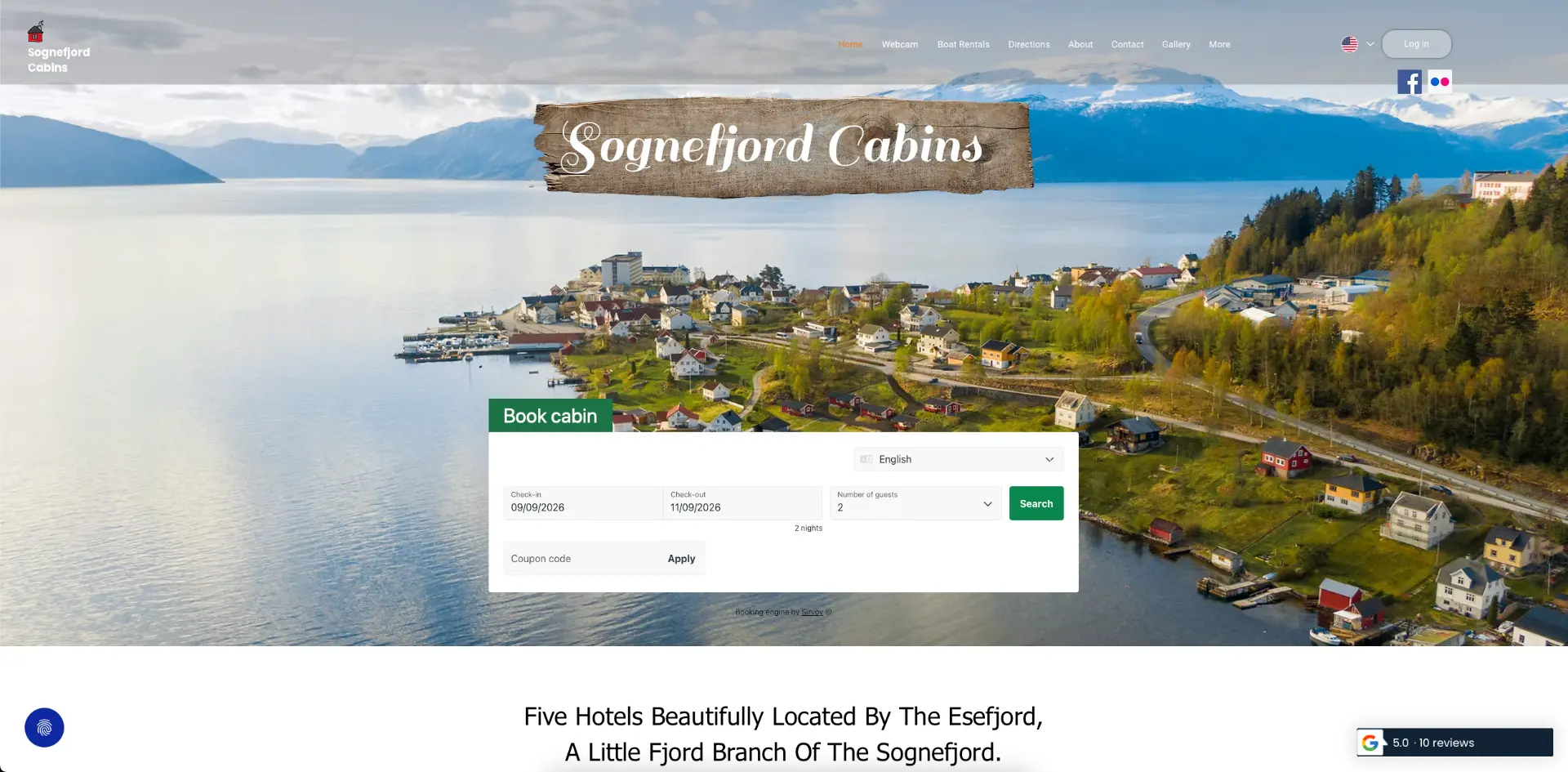 New website for Sognefjord Cabins